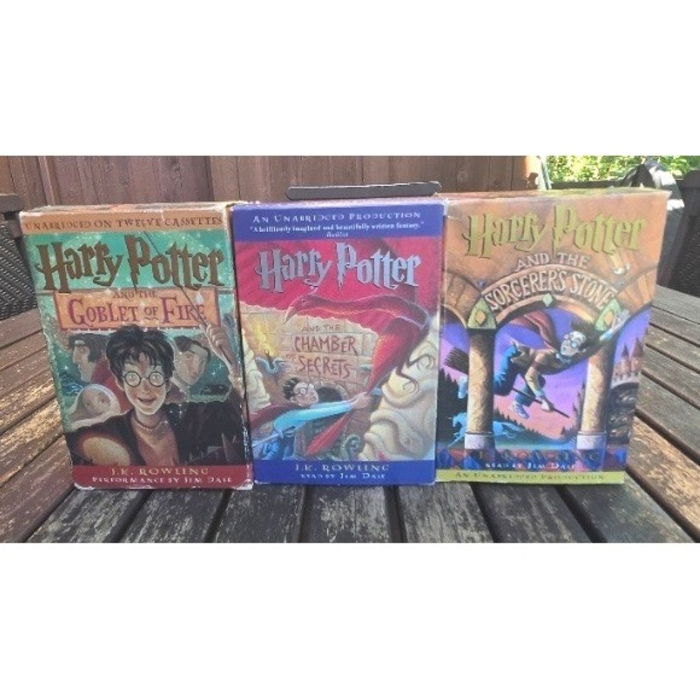 Harry Potter Audiobooks Cassette Lot Books 1 2 4 Jim Dale Unabridged